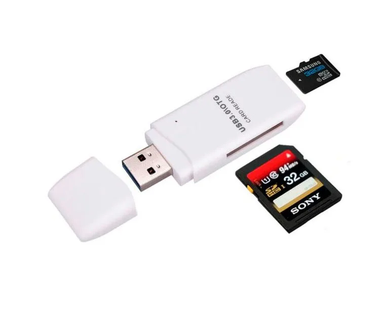 5Gbps High Speed USB 3.0 Micro SD//SDXC//TF Memory Card Reader Adapter Yellow