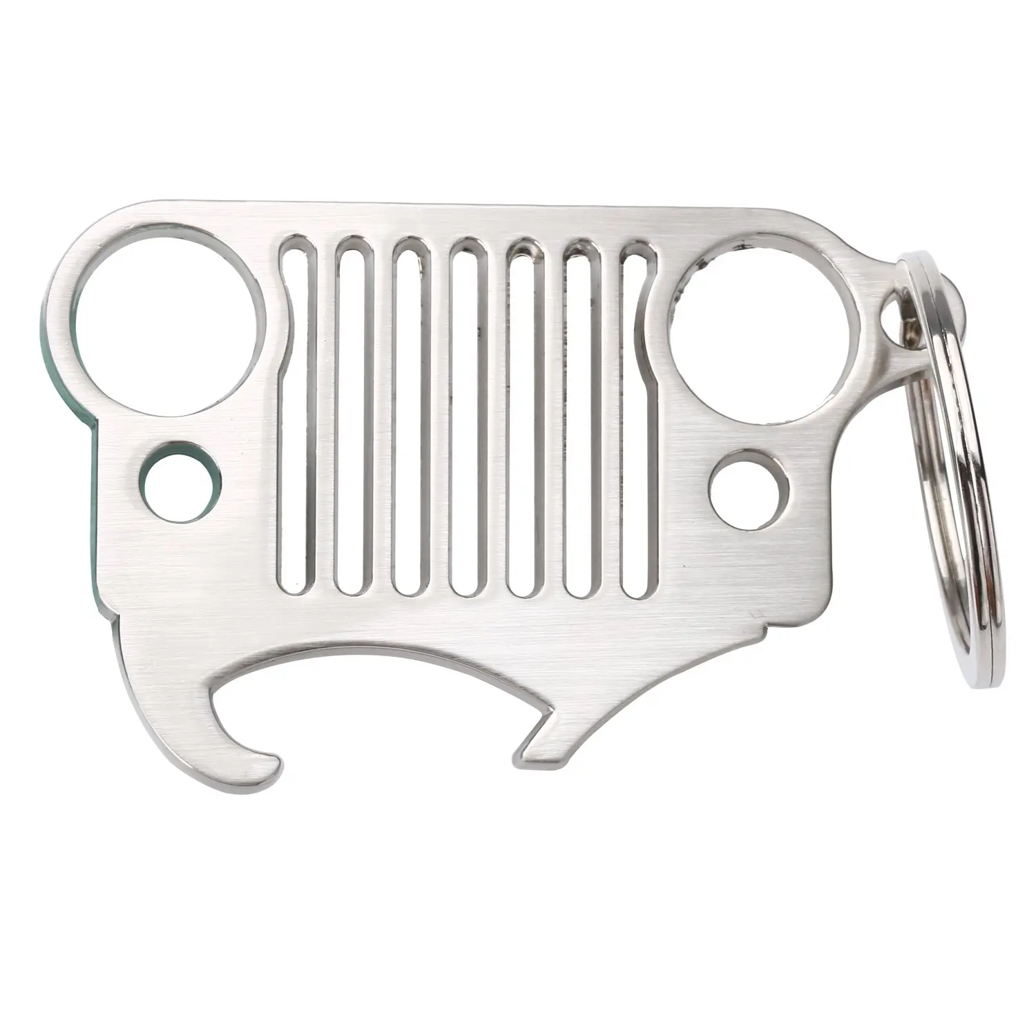 Buy Fontic Jeep Grill Key Chain with Bottle Opener function Heavy Duty LaserCut 304 Stainless