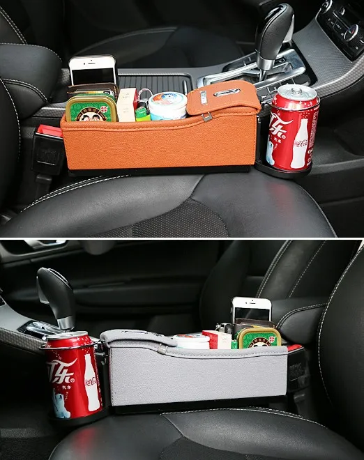 Suv Front Seat Car Gap Storage Box With Usb Charging And Cup Holder