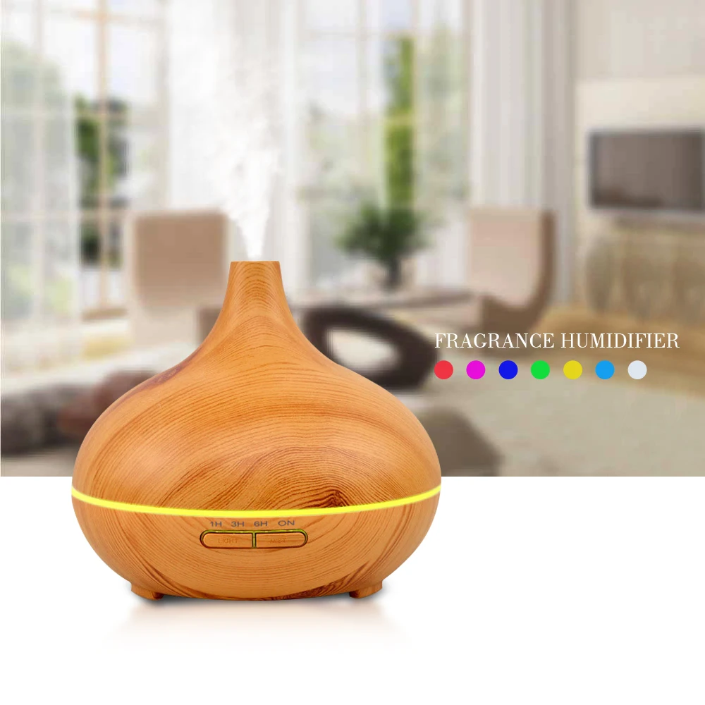 humidifier Essential Oil Diffuser 7 colors 500 ml Cool Mist Aroma Humidifier for Aromatherapy support OEM and ODM aroma diffuser
