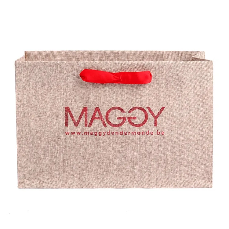 High Quality Handmade Reusable Standard Size Advertising Paper Gift Bag For Packing Clothes