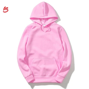 plain baby pink hoodie