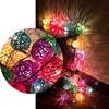 Colorful Rattan Balls LED String Lights Speak Tarawa Holiday Lights Lamp For Christmas Party Living Room Decoration HNL028B