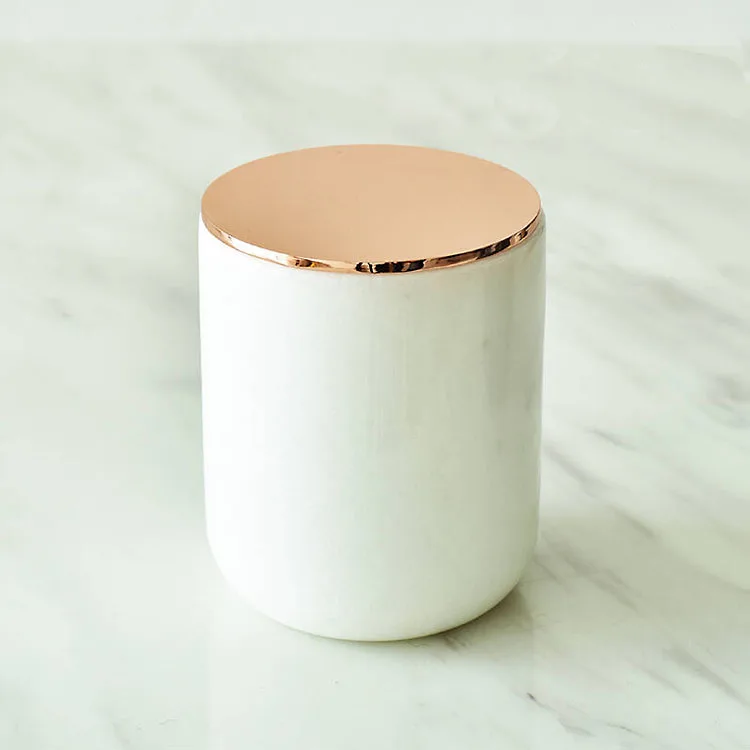 Wholesale New Empty White Marble Containers Candle Jars Holder Custom Candle Jars In Bulk Buy
