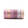Ready to ship washi tape Single roll, Waterproof Custom Printed Colored Gold Foil Sticky Washi Paper Tape