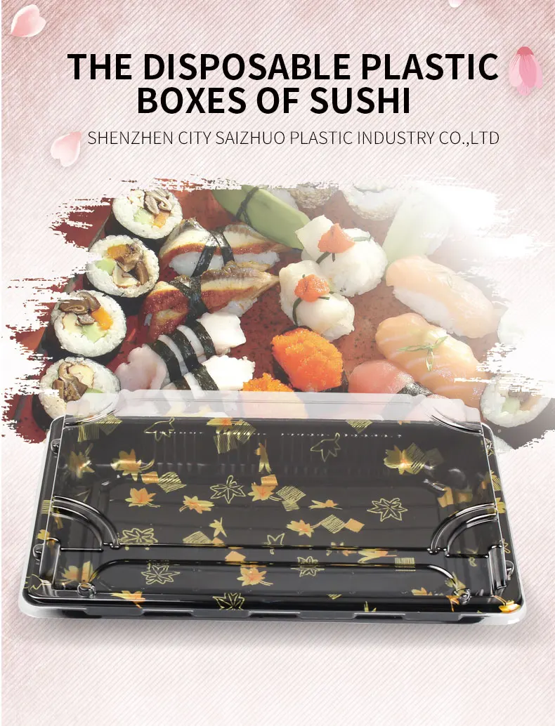 disposable food container for sushi