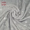 metelic foil Embossed Flannel coral fleece fabric for blanket tent home Textile