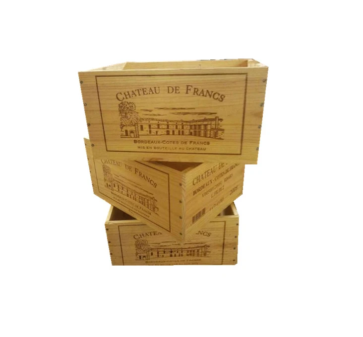 French Wine Boxes Used Wooden Crates Storage Solutions Hampers