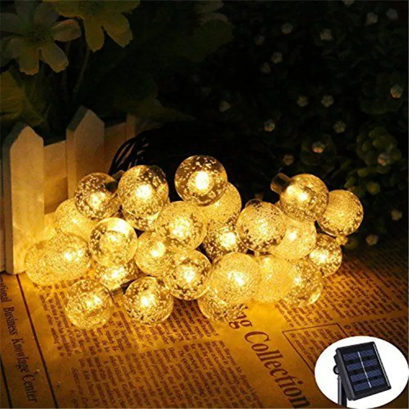 Halloween Outdoor Solar Power Diwali LED Decorative Ball String Lights