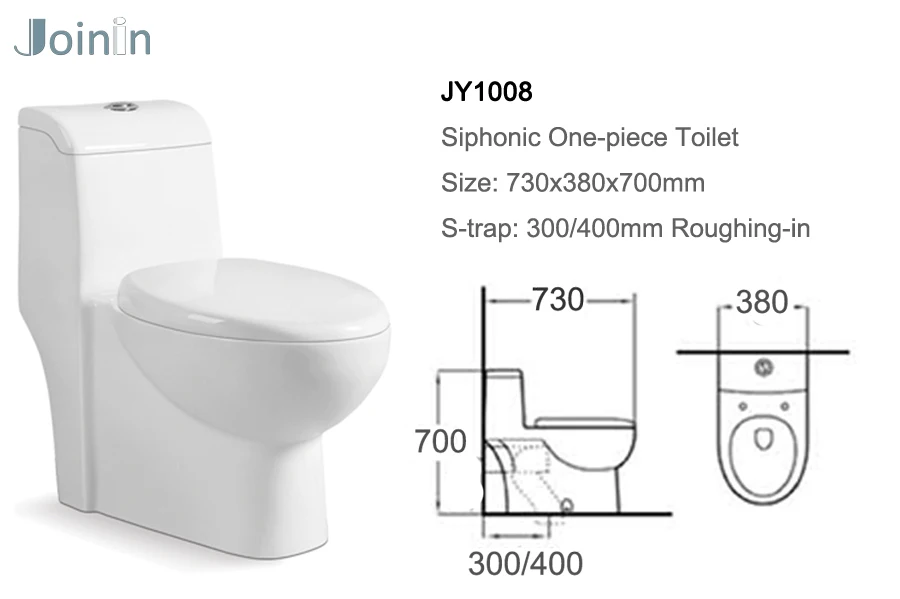JOININ Modern design Bathroom Ceramic one Piece Toilets JY1008