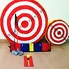 Golf practice hitting inflatable target