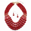 Wholesale Fashion Jewelry Necklace Bohemian Necklace Multilayer Colorful Bead Necklace And Earrings Set