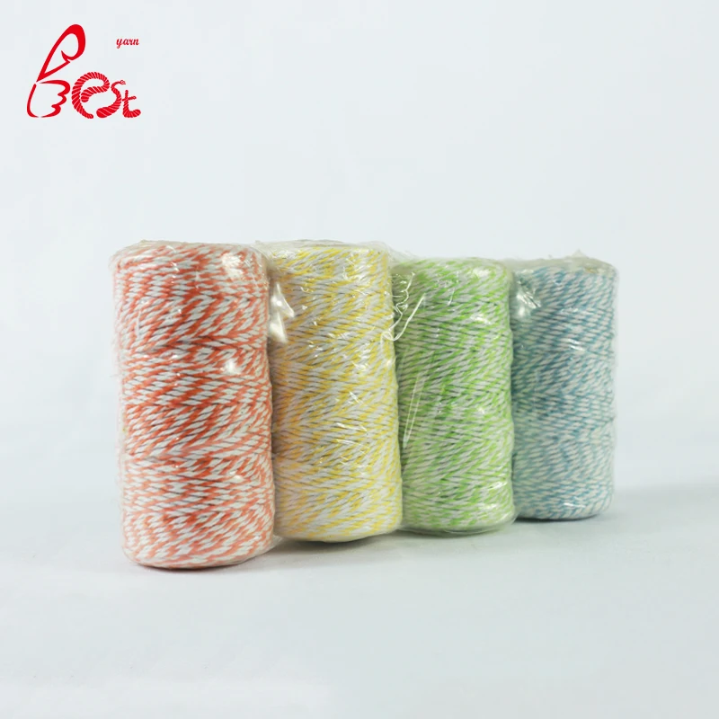 white 3 strands twisted polyester thread