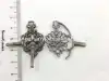 sterling silver charm with CZ setting silver master