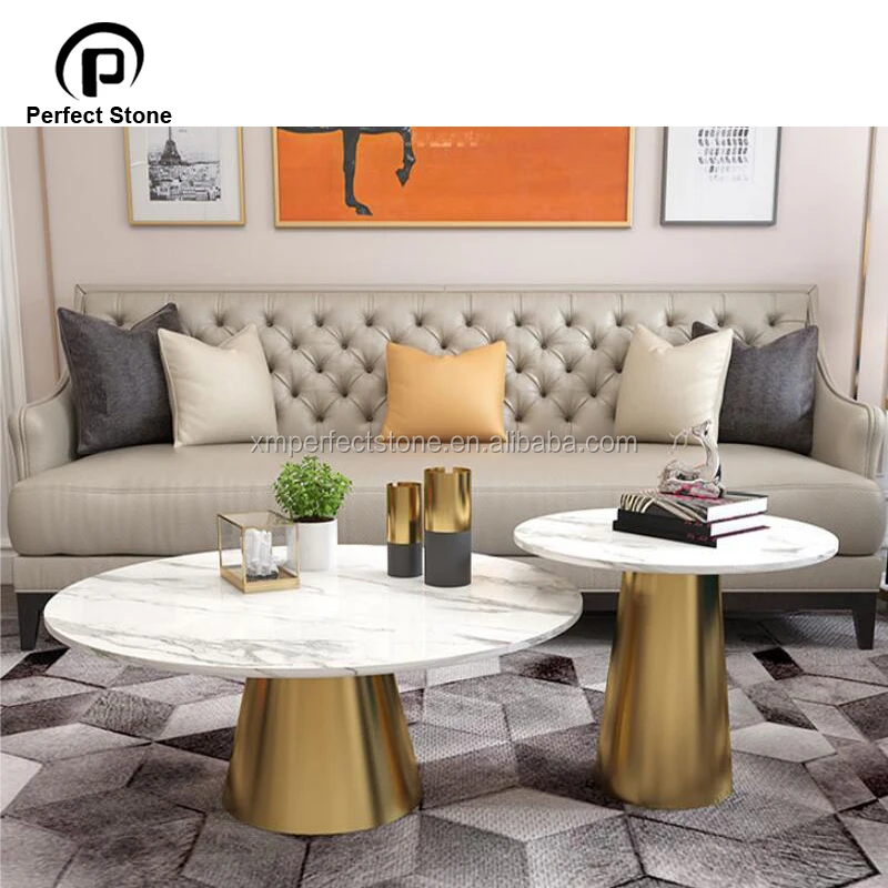 İtalya Carrara Modern Mermer Sehpa Üstü Oturma Odası İçin