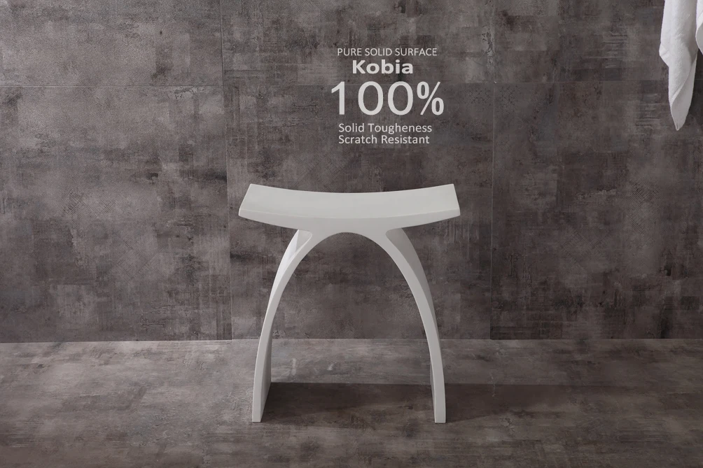 Kc02 Bathroom Shower Bench Stone Resin Bathroom Shower Chair Acrylic