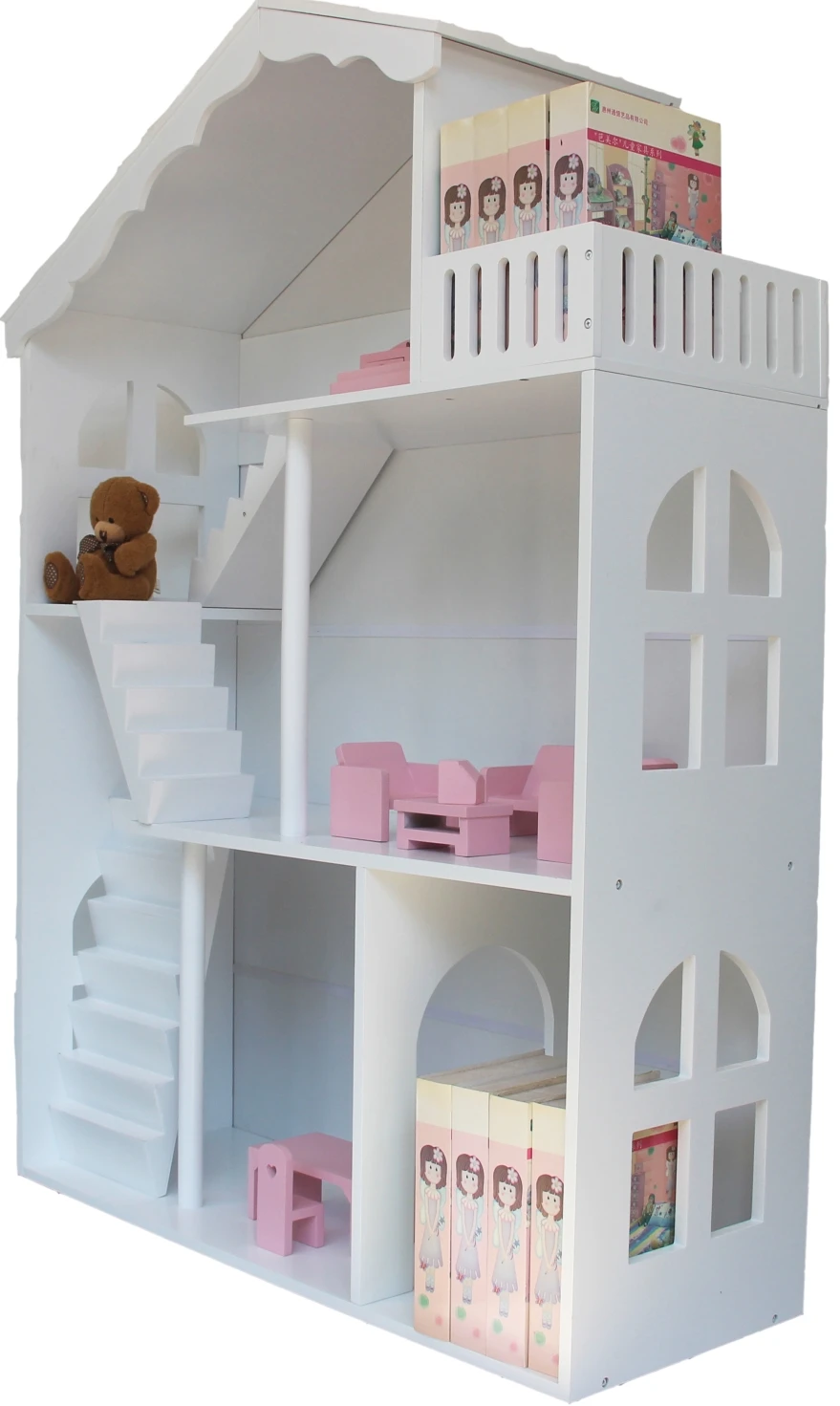 dollhouse bookcase white