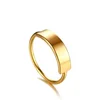 Yiwu Aceon Stainless Steel Fashion Women Wire Design Curved Blank ID Ring For Engraving