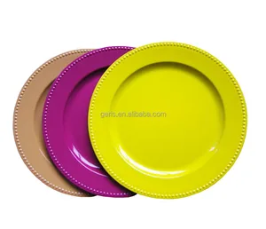 grs 13" disposable colored plastic charger plates