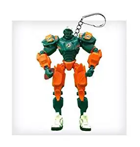 Miami Dolphins 3" Team Cleatus FOX Robot NFL Football Key Chain Version 2.0