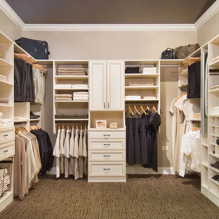 Ready Made Wooden Material Walk In Closet Celebrity Bedroom Wall