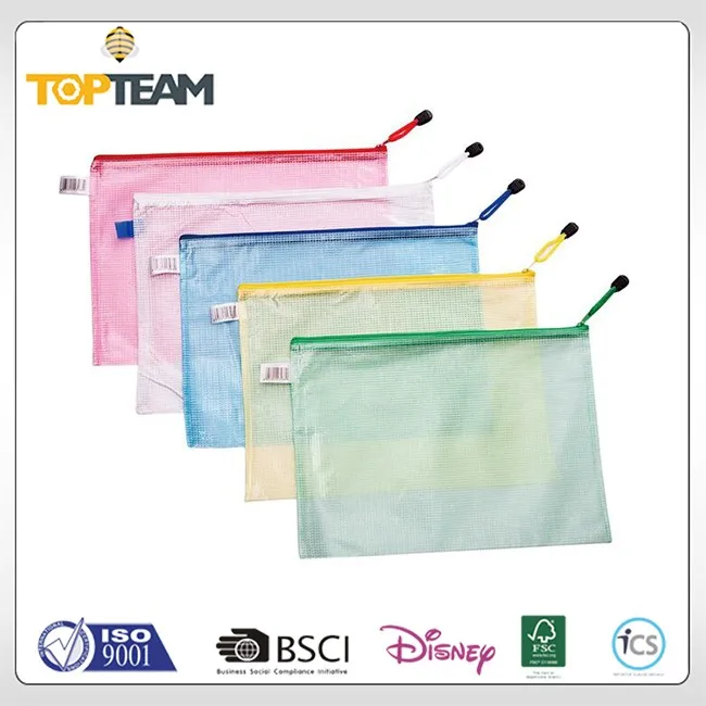 Oem Clear Pvc Plastic Waterproof Zipper File Bag,Zipper Document Bag
