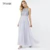 Fashion Design Tulle A line Sequined Zipper Ankle-Length Evening dress WF092