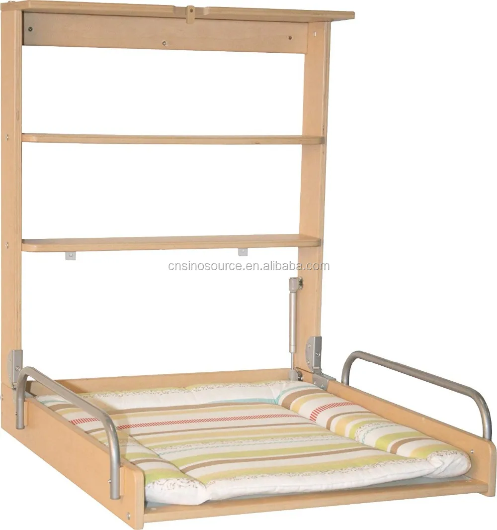 wooden wall mounted changing table