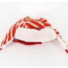 China manufacture Cat pets hat Christmas red striped flannelette dog hat