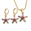 DTINA New Model Flower Act the Role Tasted Ccolorfil Zircon Star Luxury Crystal Jewelry Set