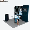 Hot sale fabric advertising pop up promotion popular aluminum fair booth design with exhibit counter