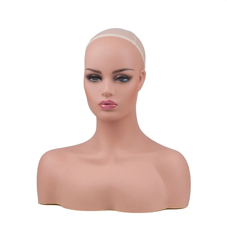 
Head mannequin with bust wig headstand for wigs display making styling and jewelry display mannequin 