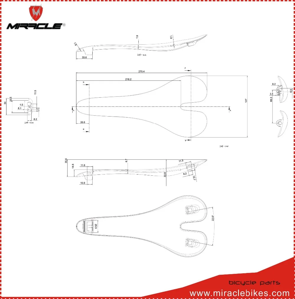 Miraclebikes Nyaman Sepeda  Pelana karbon Penuh Sepeda  