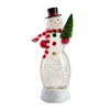 Acrylic swirling glitter christmas items water globe snowman