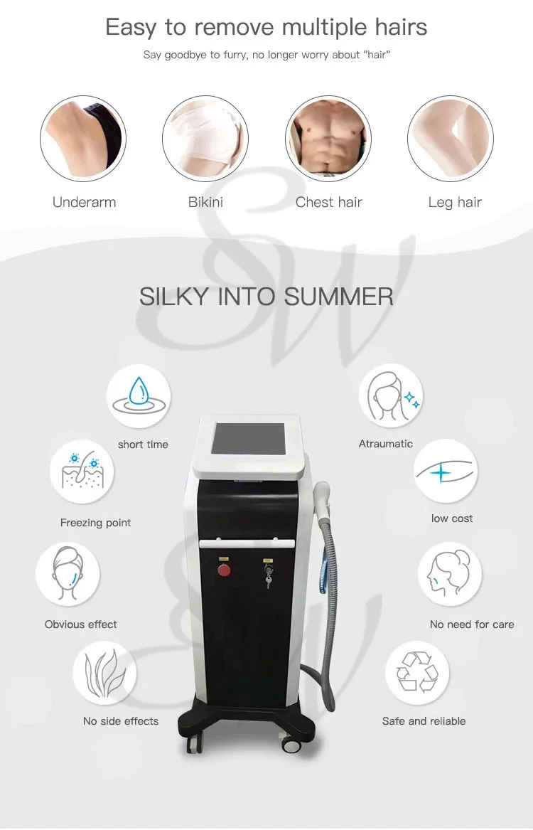 Sanwei SW-B10 808nm hair removal diode laser skin rejuvenation beauty machine for beauty salon