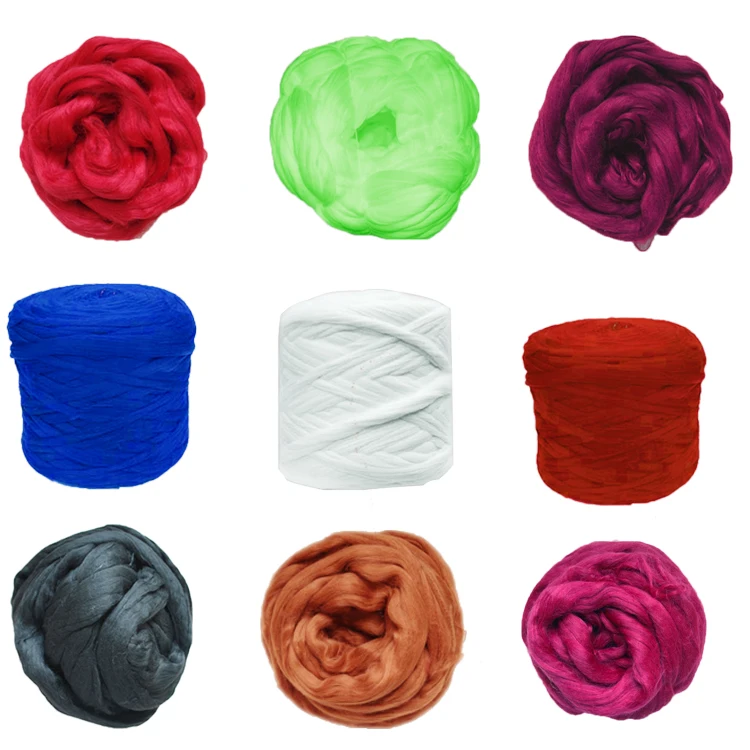 recycled dope dyed polyester staple fiber