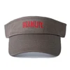 Custom cheap summer cotton sun visor hat with embroidered text