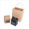 Custom printing kraft paper tea packaging bags with clear window Wholesale
