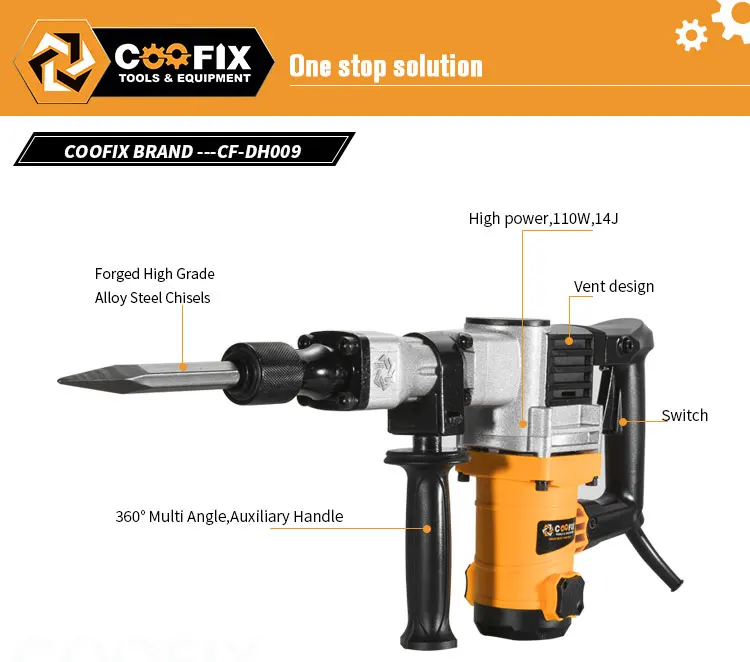 Coofix 1300w Electric Portable Wholesale Hammer Demolition China And In