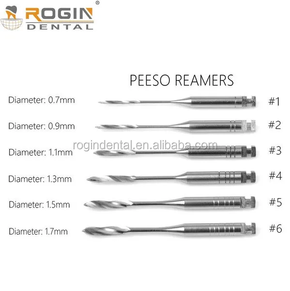 Rogin Rotary Dental Drills Endodontic Reamers Peeso Reamers Endo Files