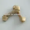 Dog chewing knotted bones