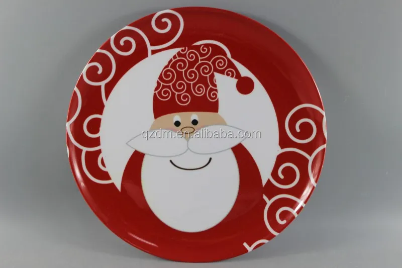 X'mas Melamine dinner plate ,Christmas plate 30% melamine