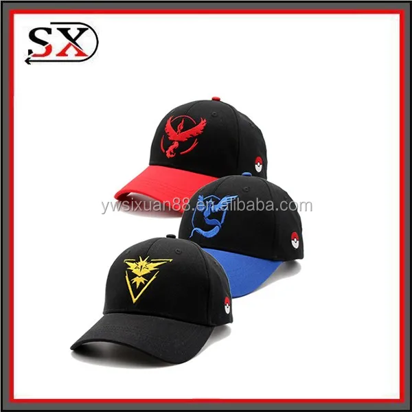 Pokemon Go Baseball Black Hat Team INSTINCT YELLOW Symbol Cap USA Fast Shipping! 