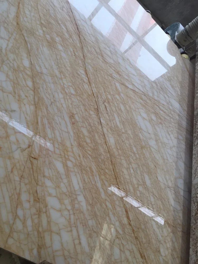 golden spider marble, white marble with gold vein, gold spider