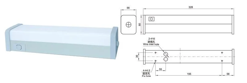 1*8W marine Indoor Fluorescent bedside light for ship boat CYC0121