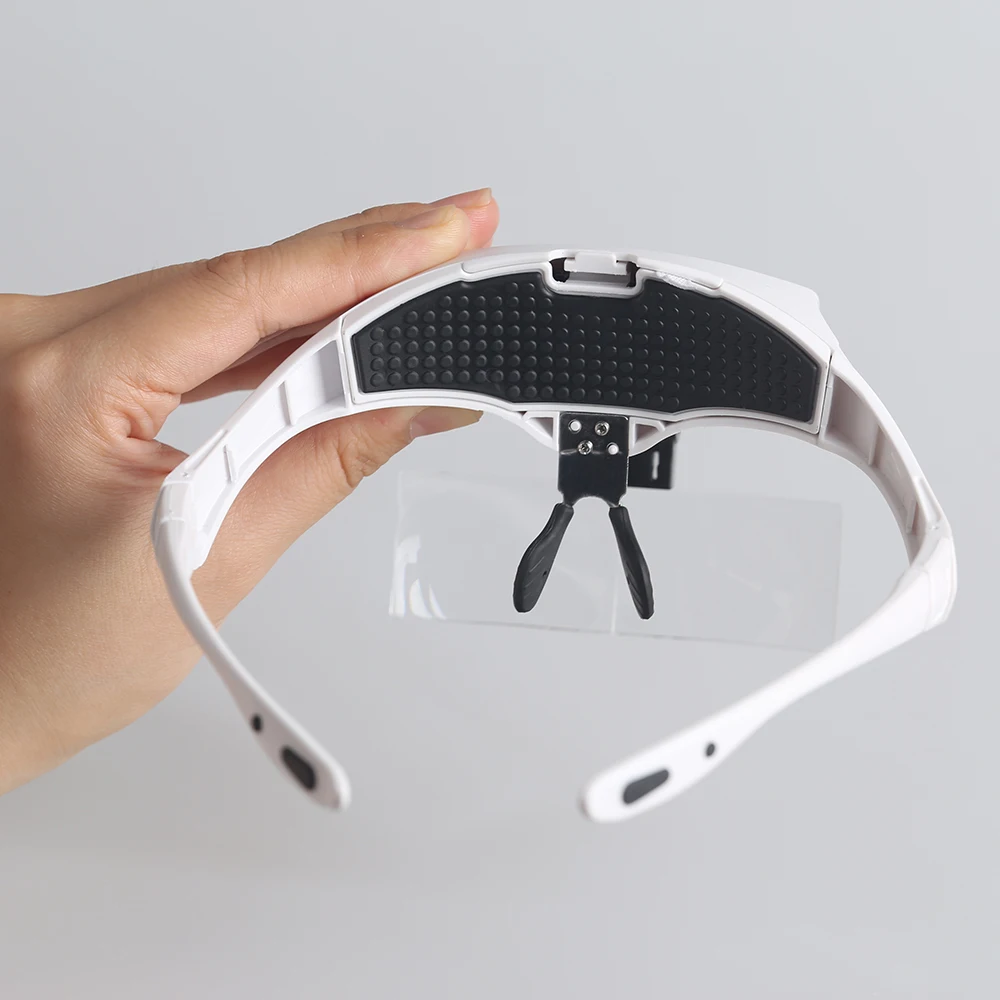 Bijia Bj9892b1 White Plastic Low Vision Hand Free Headwear Magnifier