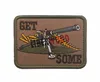 GET SOME HOOK BACKING TACTICAL Military Airsoft PATCH Badge Stripe For Backpack jacket Hook & Loop Decor Badge STOCK