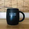 Black matte Color ceramic barrel mug ,Silicone cup lid catalog
