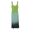 Chinese Supplier Womens Clothes Stripe Spaghetti Strap Sleeveless Scoop Neck Boho Maxi Dress