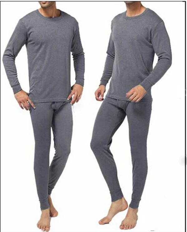 2015 Latest Design Men's Cotton Long Johns Thermal Underwear Set